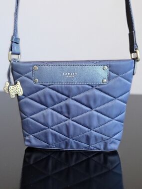 Radley London Charleston Quilted Nylon Crossbody Bag - Blue